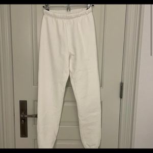 BNWOT White TNA cozy AF sweat pants